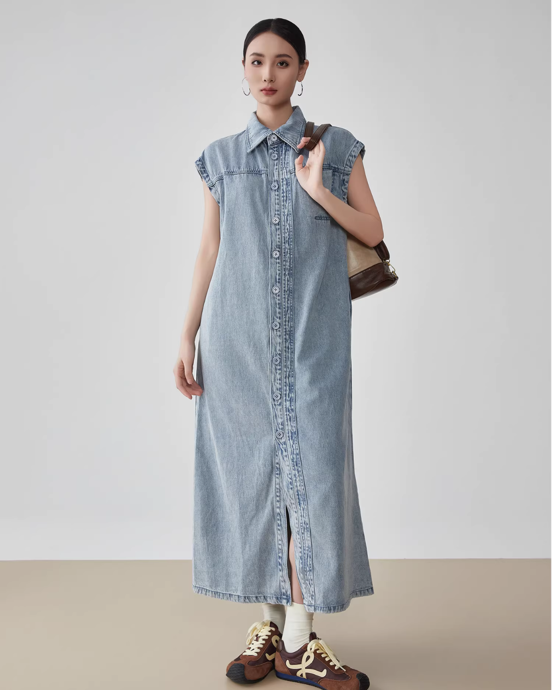Retro Blue Denim Dress FER0108