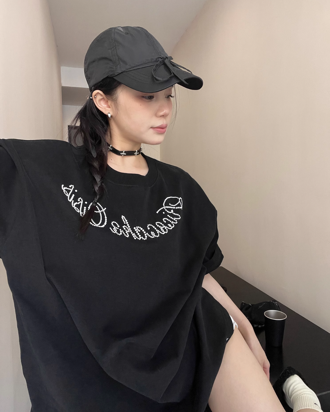 Pearl logo short sleeve T-shirt YLS0837