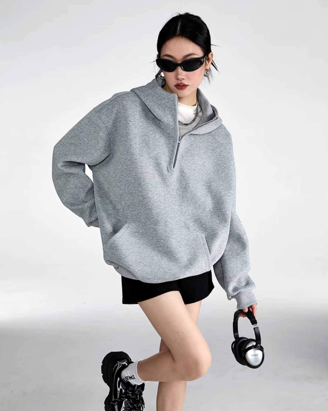 Half Zip Sweat Tops ICM0059