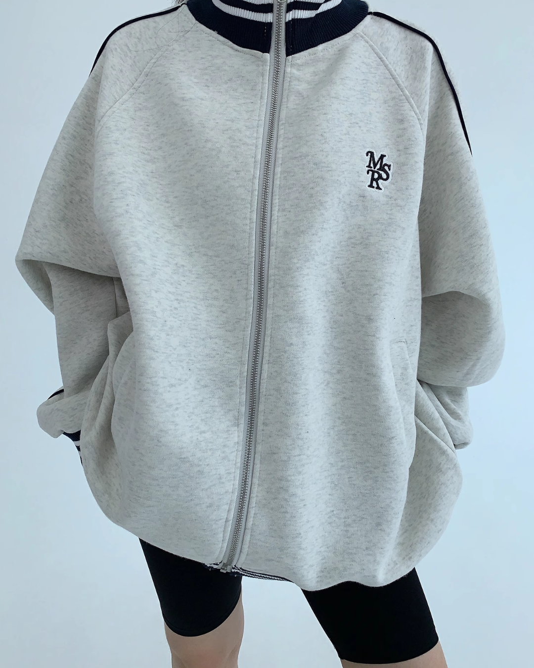 Color Blocked Line Track Jacket YLS0829