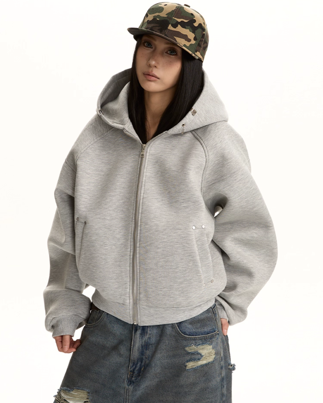 Loose Zip Hoodie VAT0006