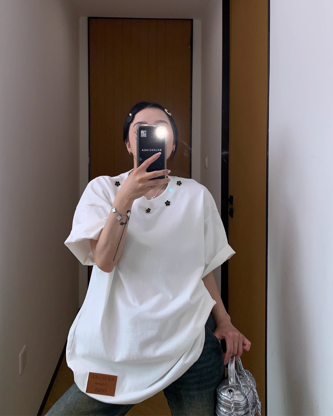 Collar Flower T-Shirt YLS0857
