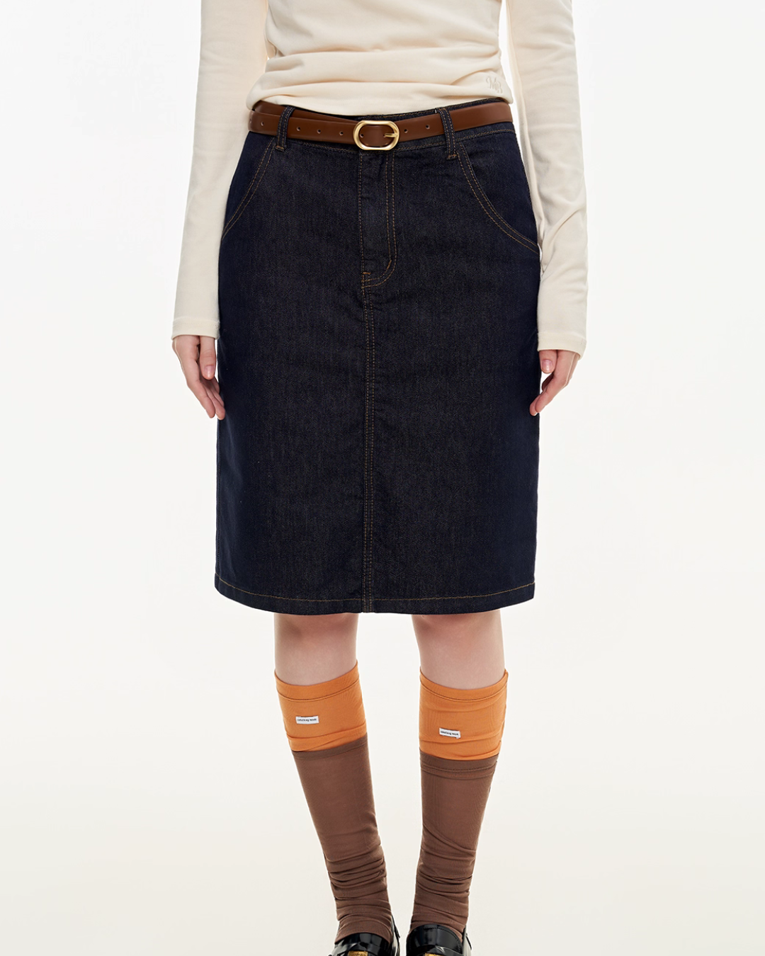 Trapezoid Denim Skirt MDB0008