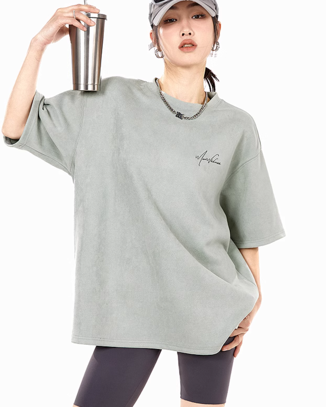 Letter Embroidery Short Sleeve T-Shirt ICM0034