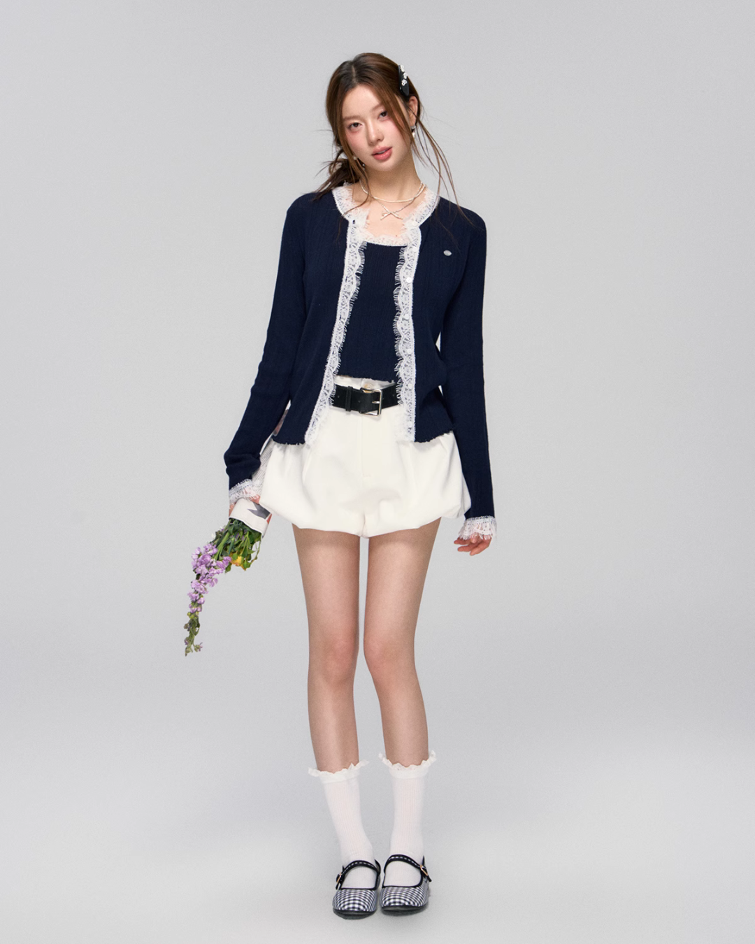 Lace Knit Cardigan / Lace Camisole ASG0031