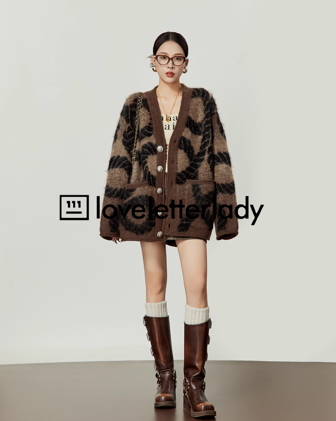 Rope Design Knit Cardigan LLA0520