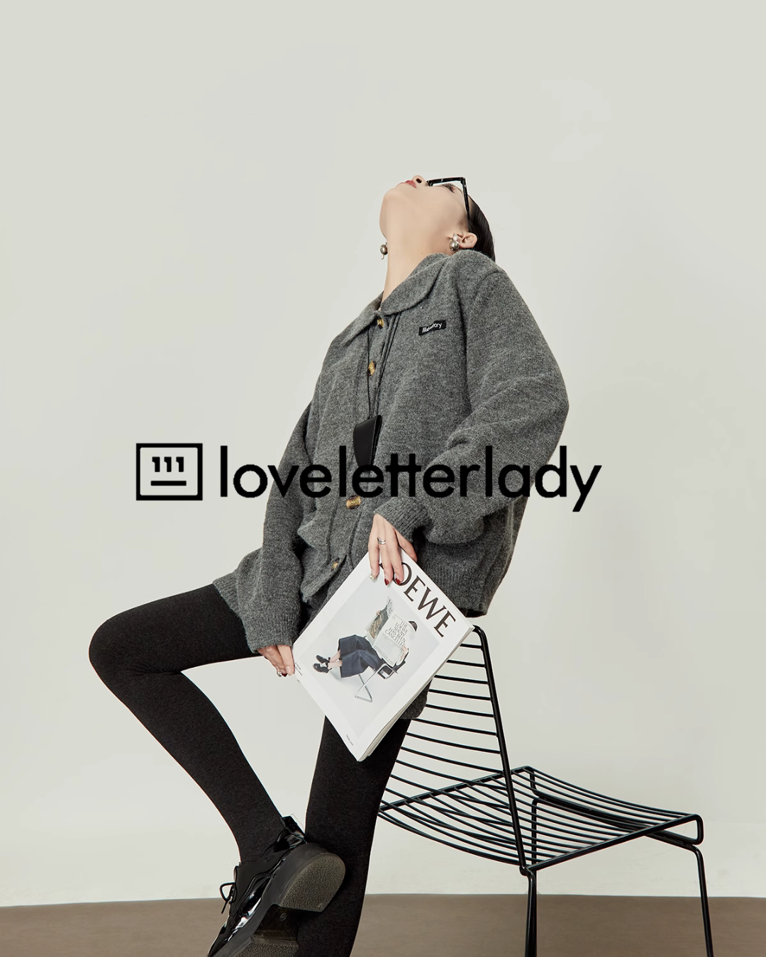 Gray Long Sleeve Knit & Shorts LLA0398