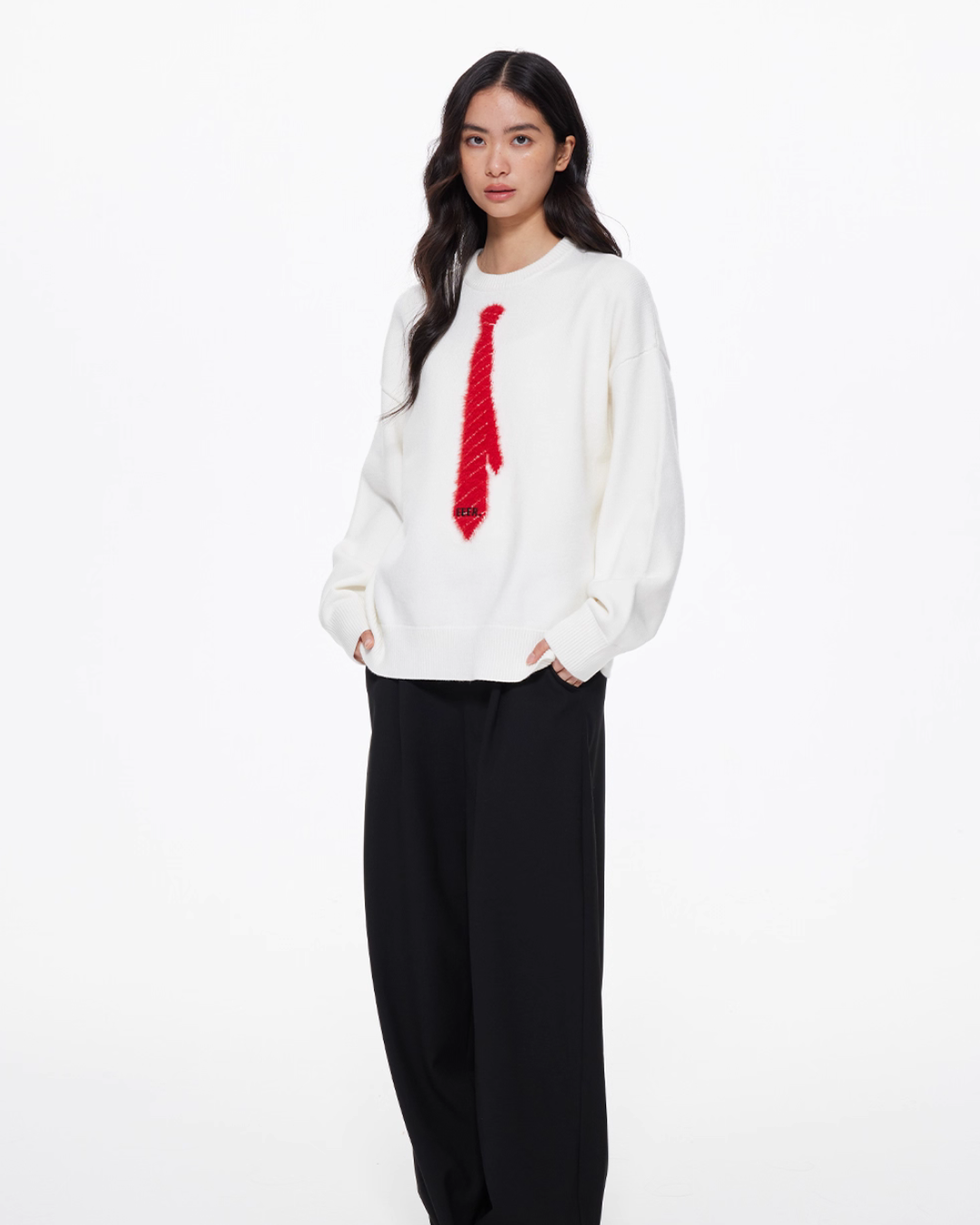 Tie Loose Knit Pullover UDS0004