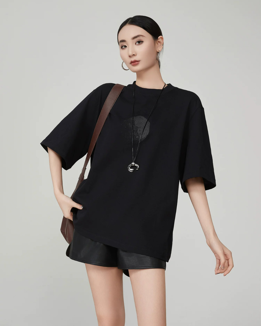 Moon Print Short Sleeve T-Shirt FER0166