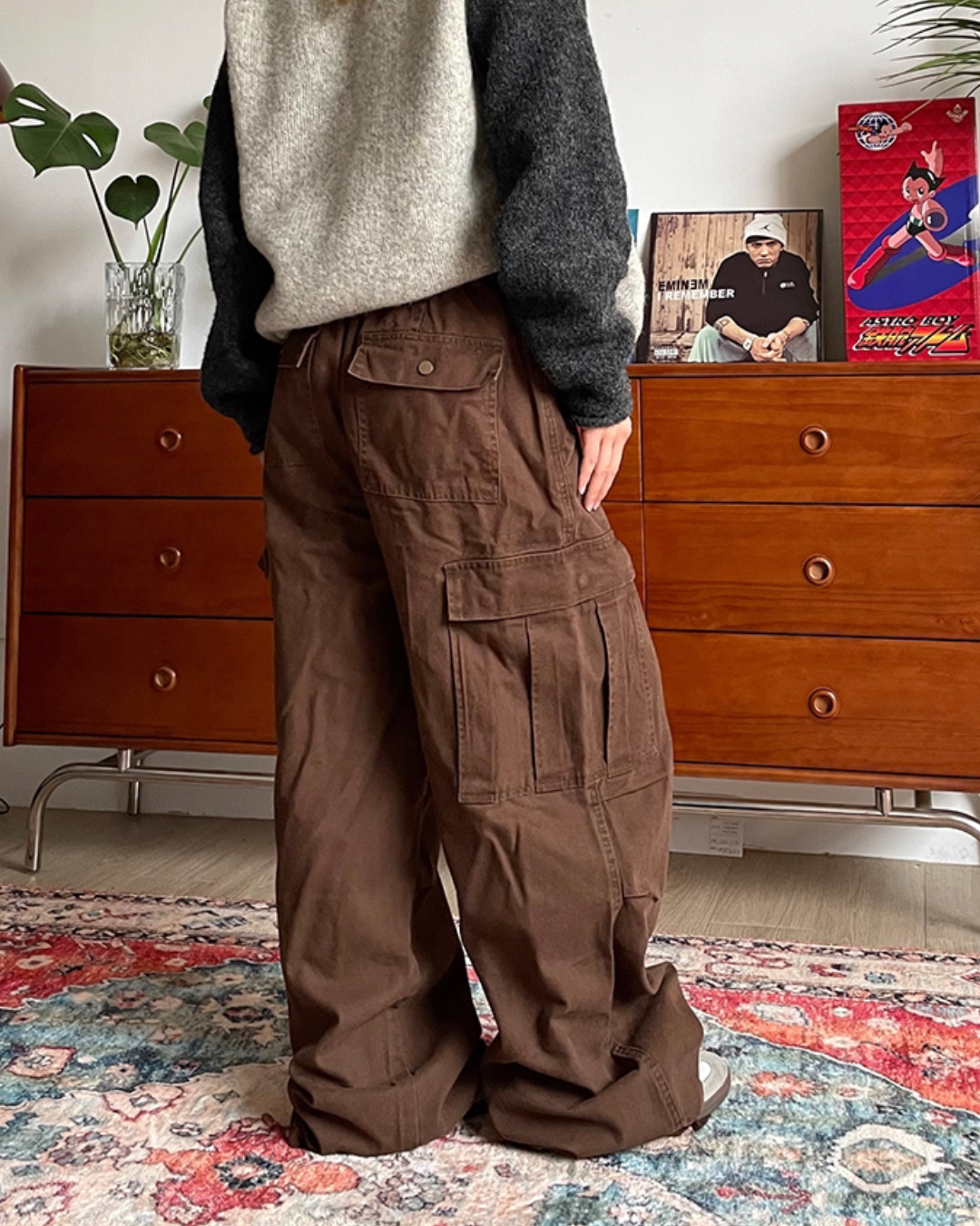 Multi Pocket Washed Work Pants CYE0039
