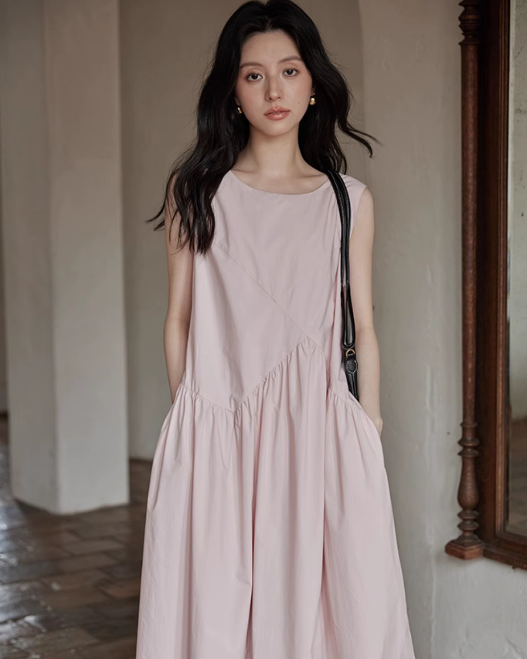 Asymmetrical Cotton Long Dress SMS0008