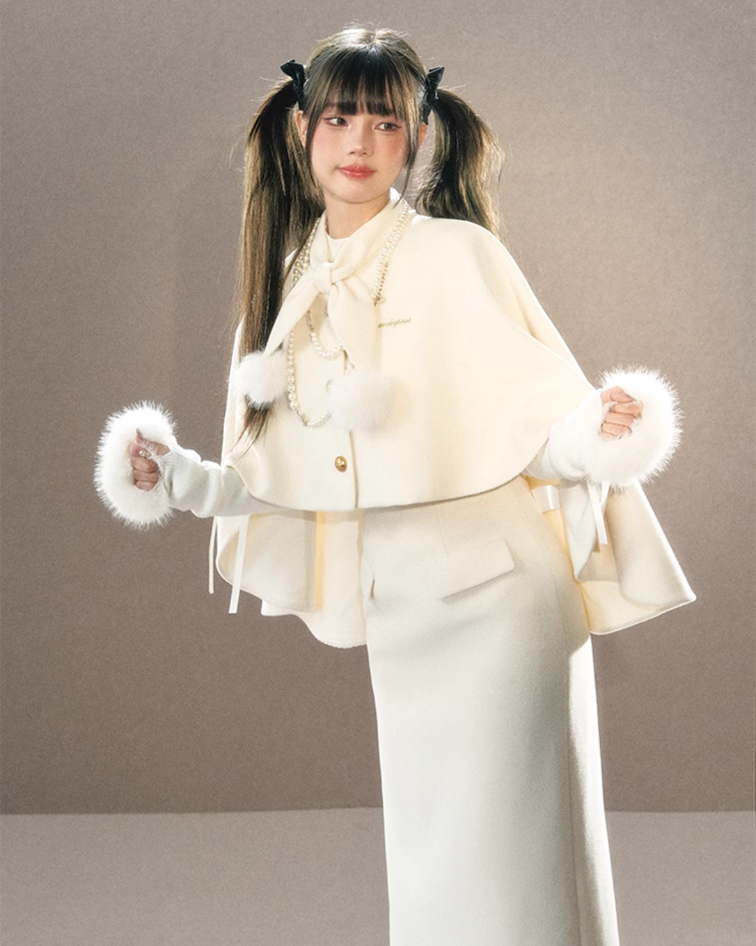 French Cape Coat & French Skirt UNP0005