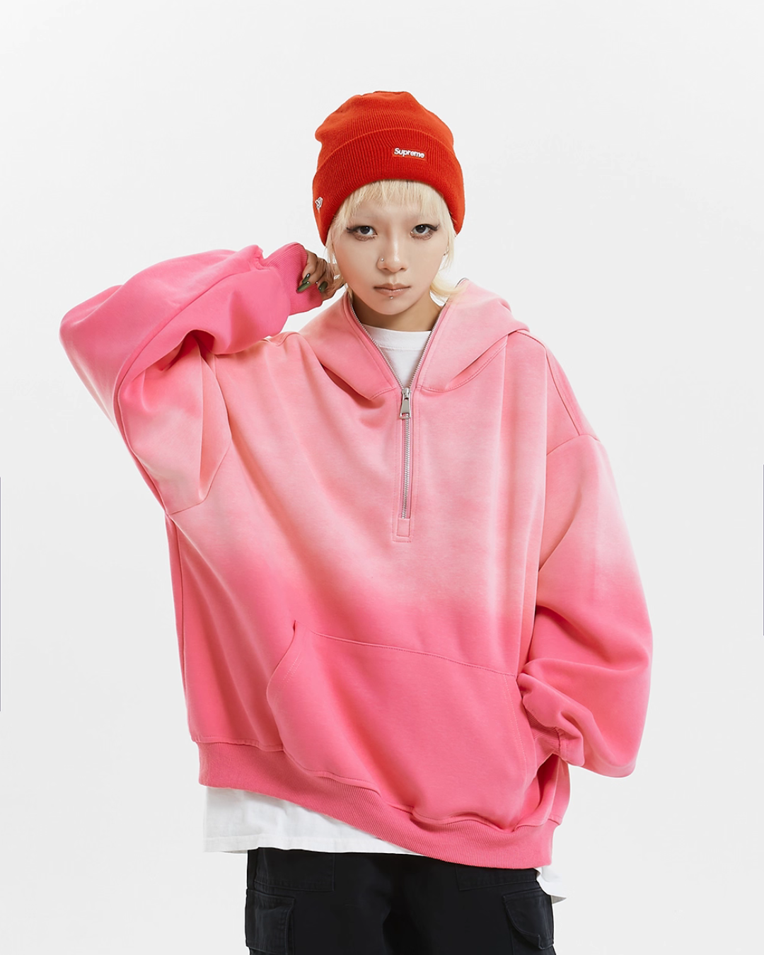 Half Zip Gradient Knit Top MCY0002
