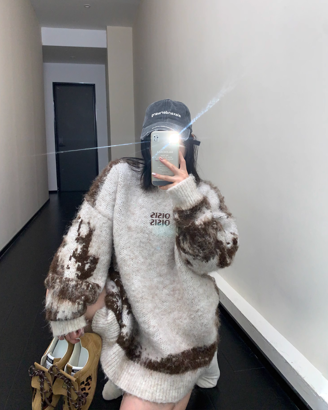 Mohair Marble Knit Tops YLS0610