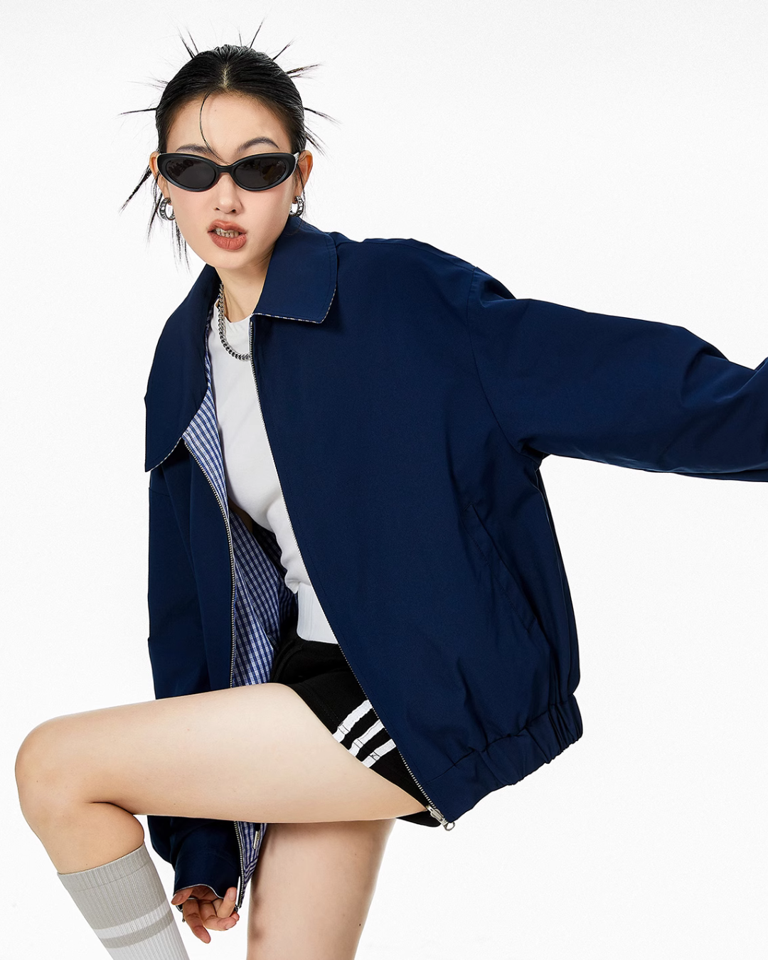 Reversible Plaid Jacket ICM0067