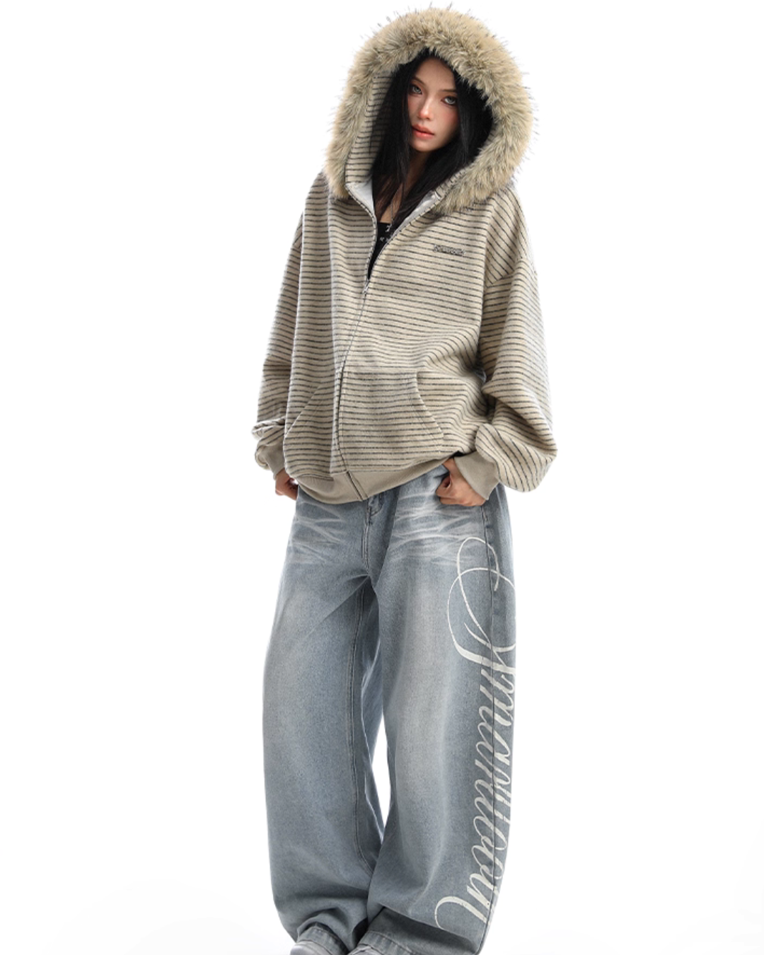 Fur Food Thin Striped Jacket BGS0019