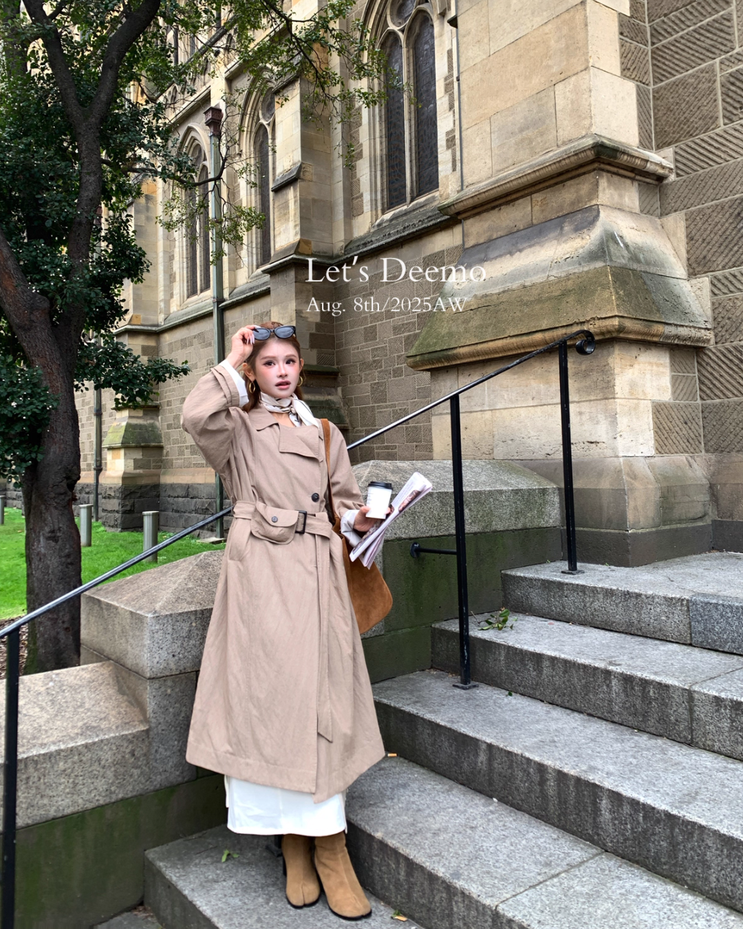 Belted Long Trench Coat DEM0012
