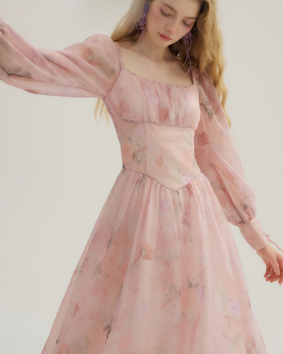 Retro Pink Girly Dress SNT0009