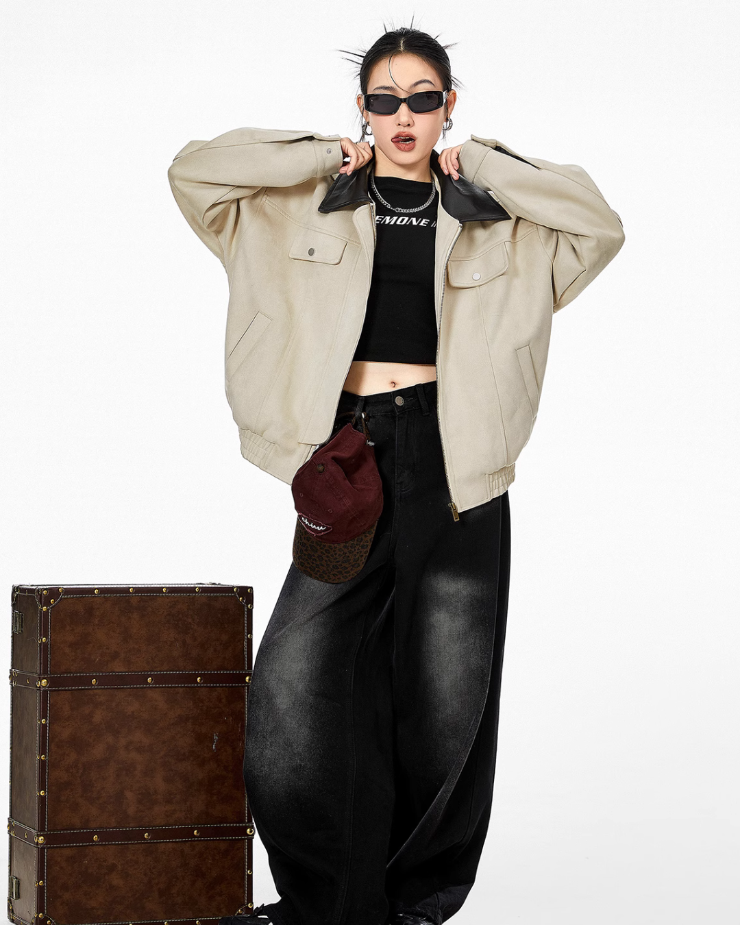 Contrast Color Pocket Jacket ICM0068