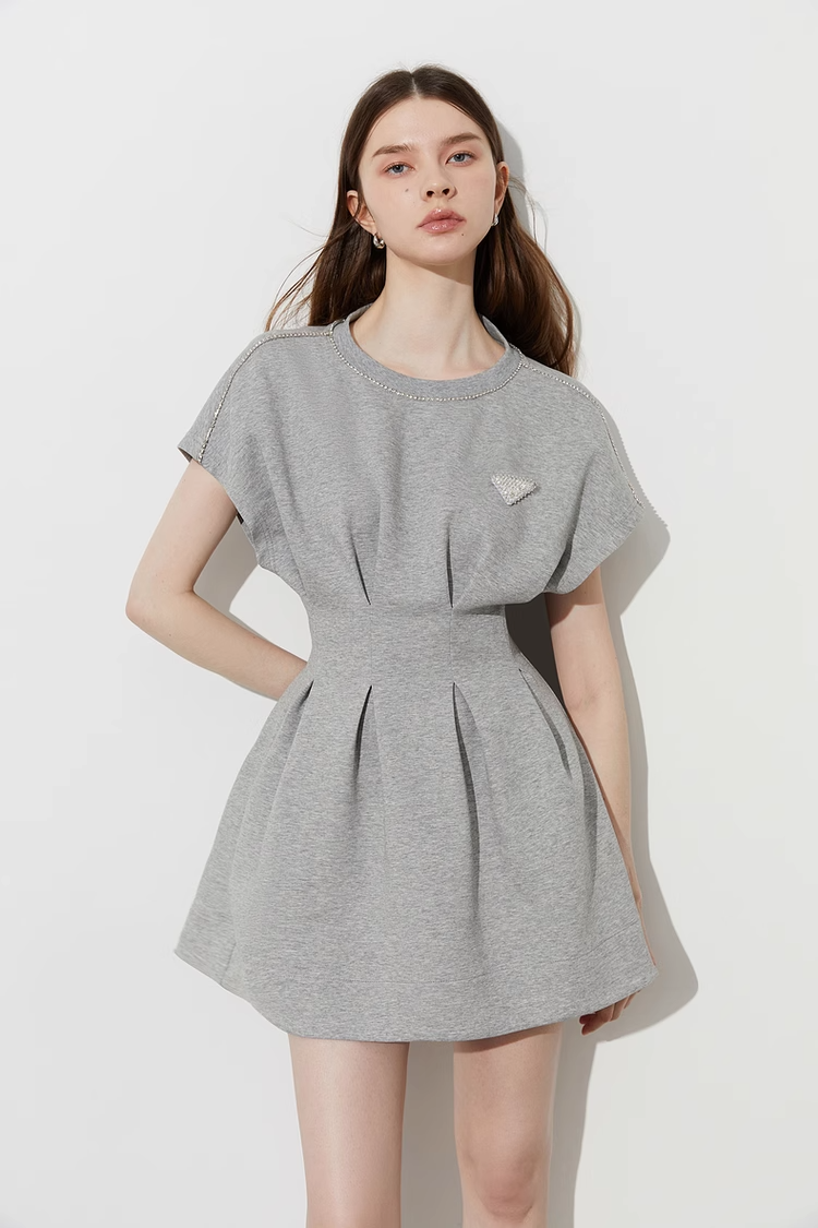 Slim Waist Sweat Dress DPY0001