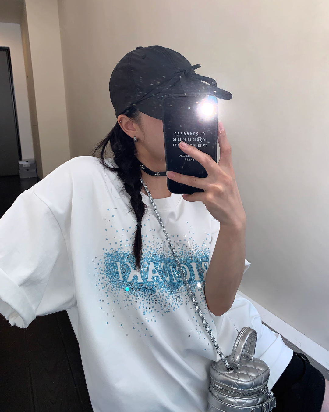 Glitter Logo Short Sleeve T-Shirt YLS0840