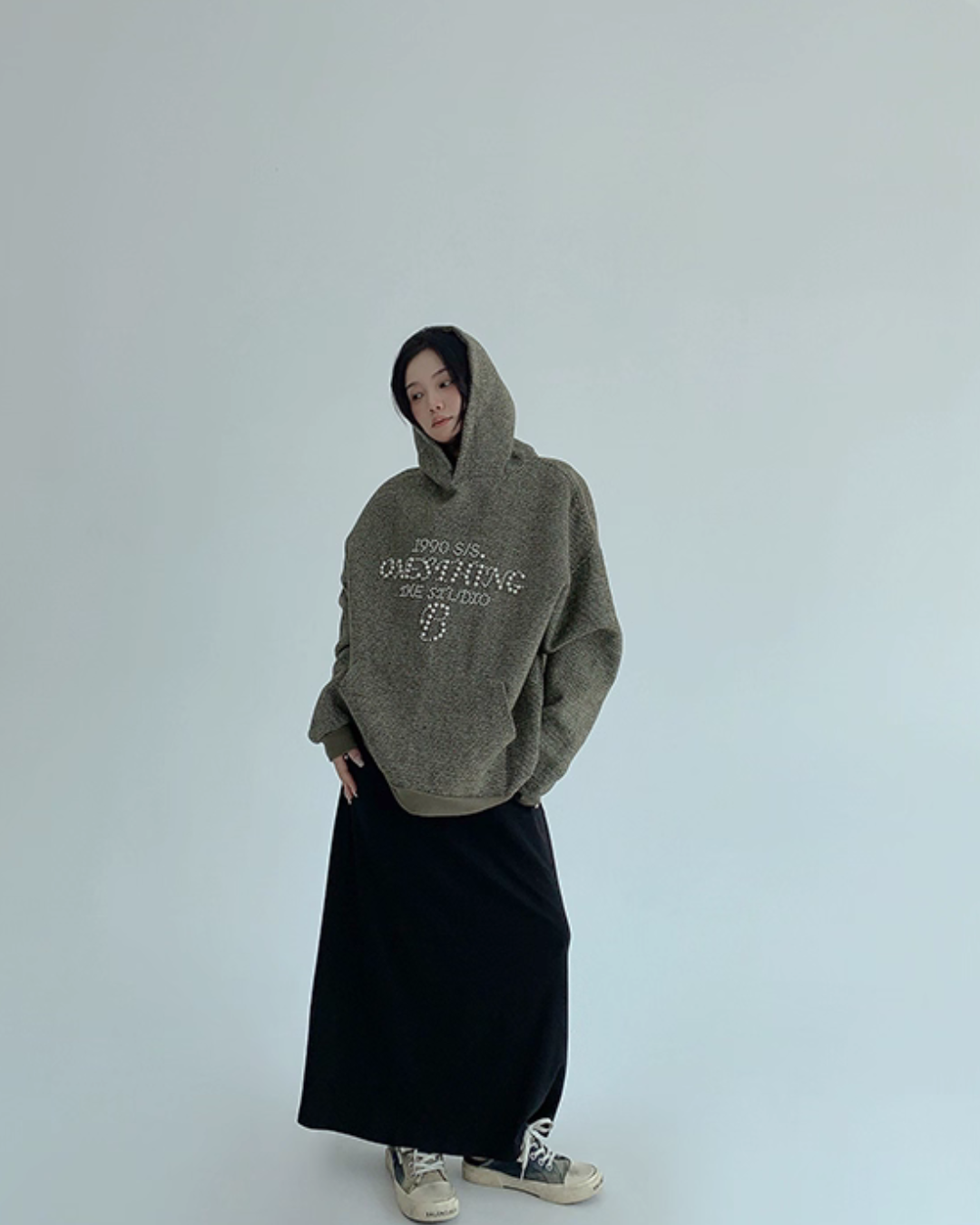 Pearl Logo Loose Hoodie YLS0955