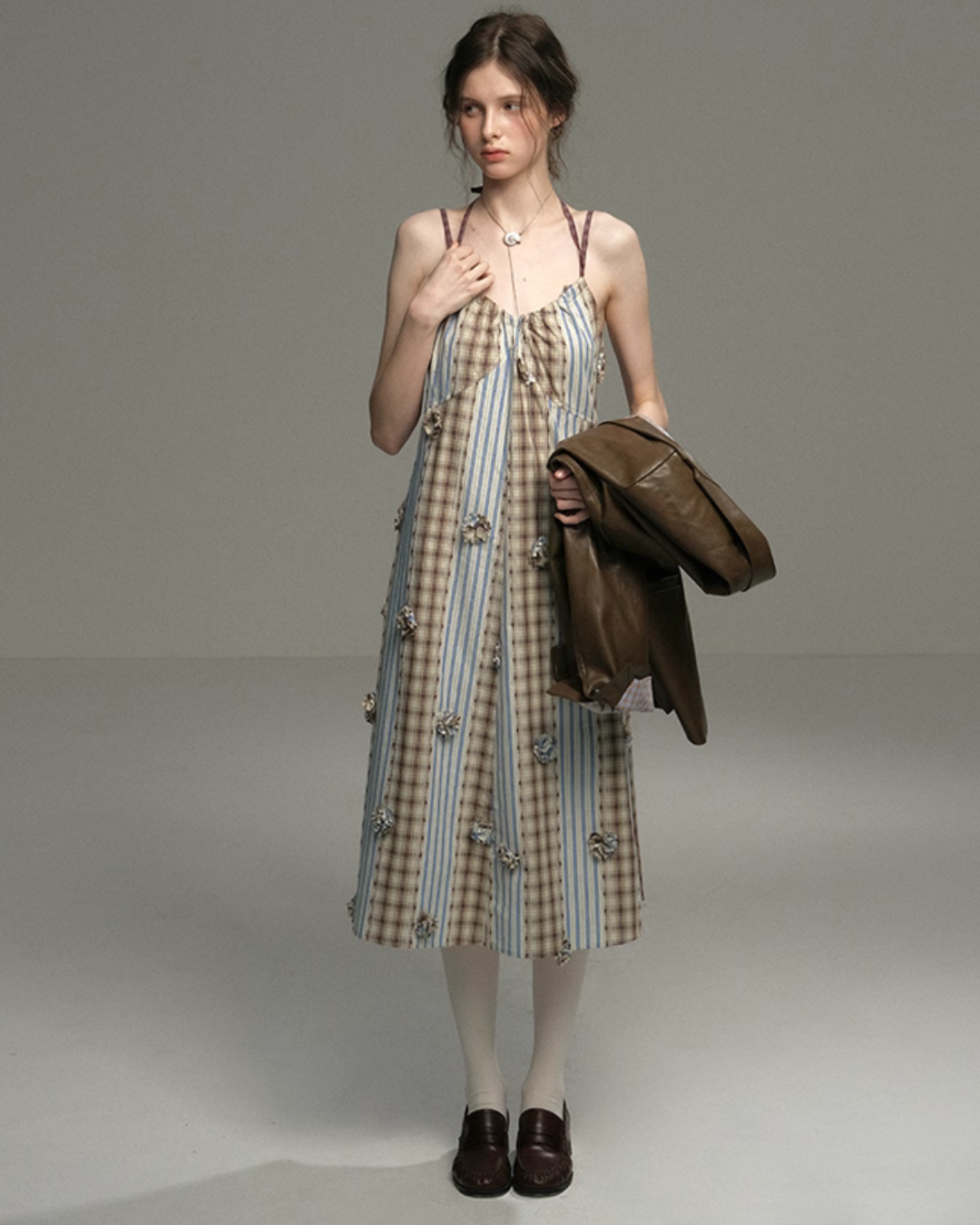 Patchwork Cami Long Dress USY0003