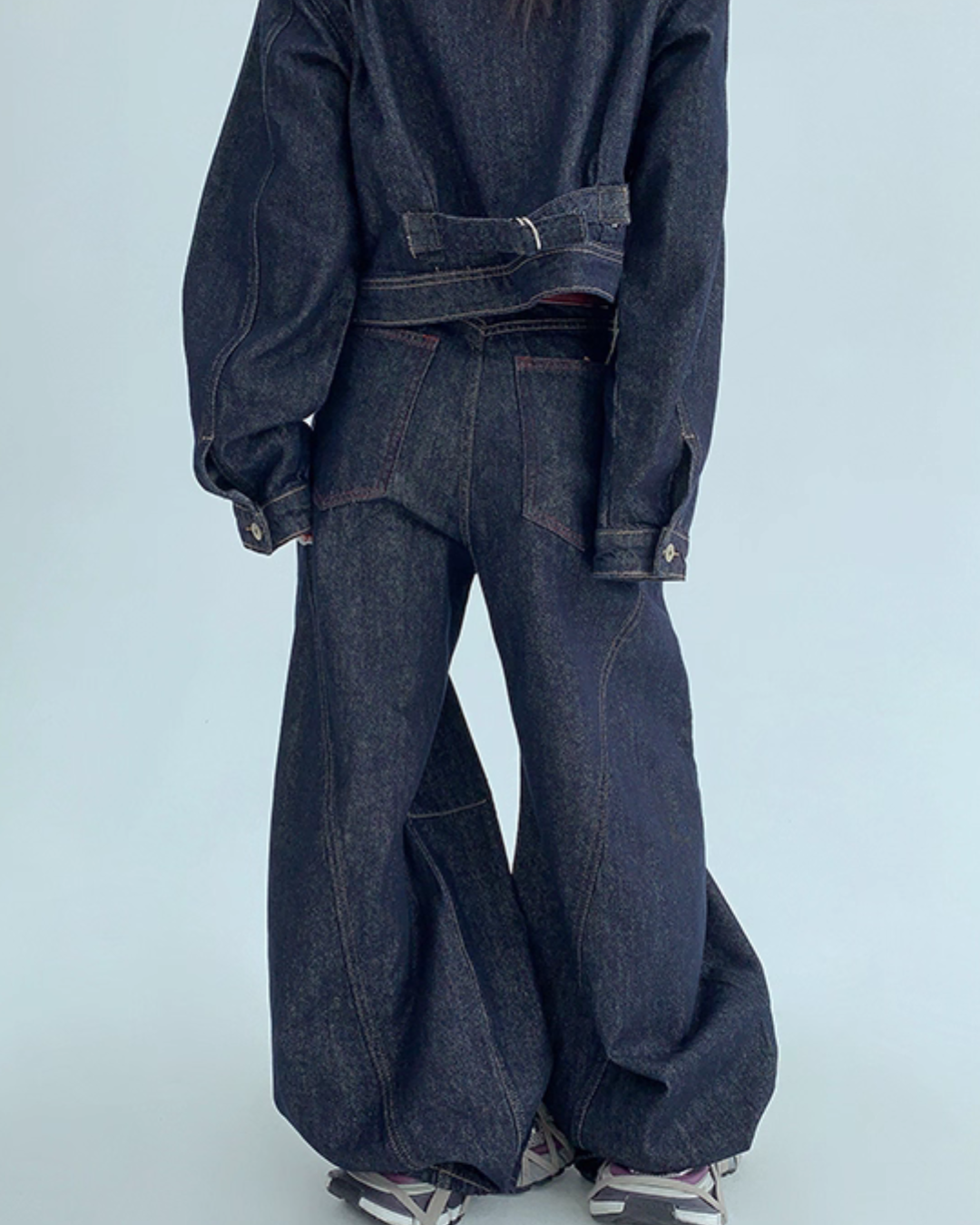 Dark Blue Wide Denim Pants YLS0904
