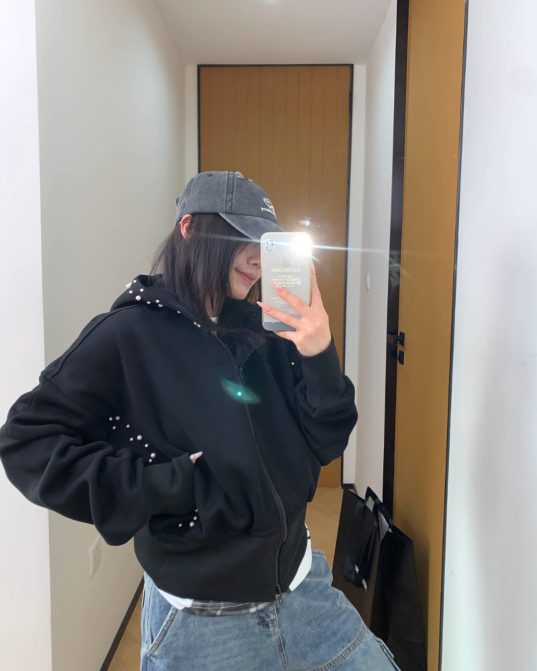 Pearl Cropped Hood Jacket YLS0832