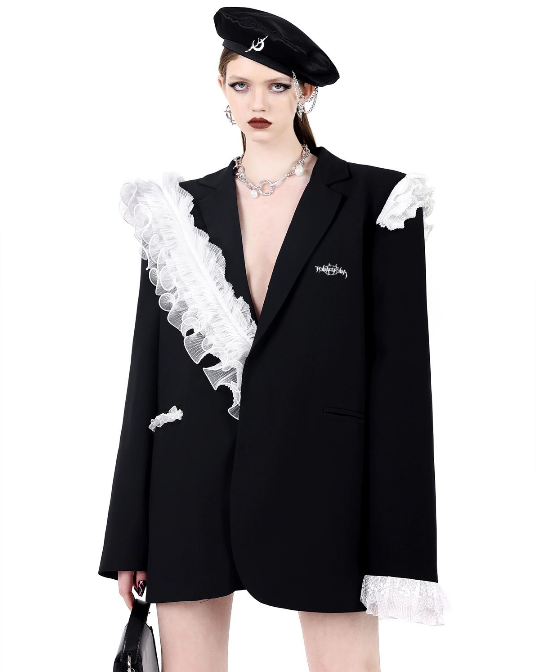 Stitching Irregular Silhouette Jacket PPK0059