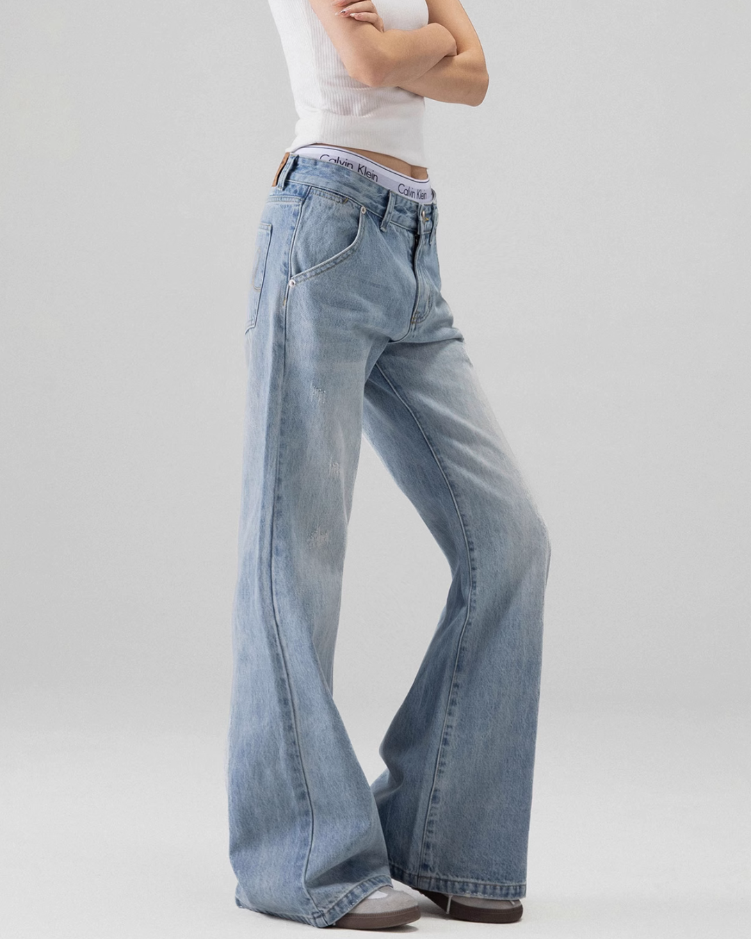 Flare Wide Denim Pants ICM0071
