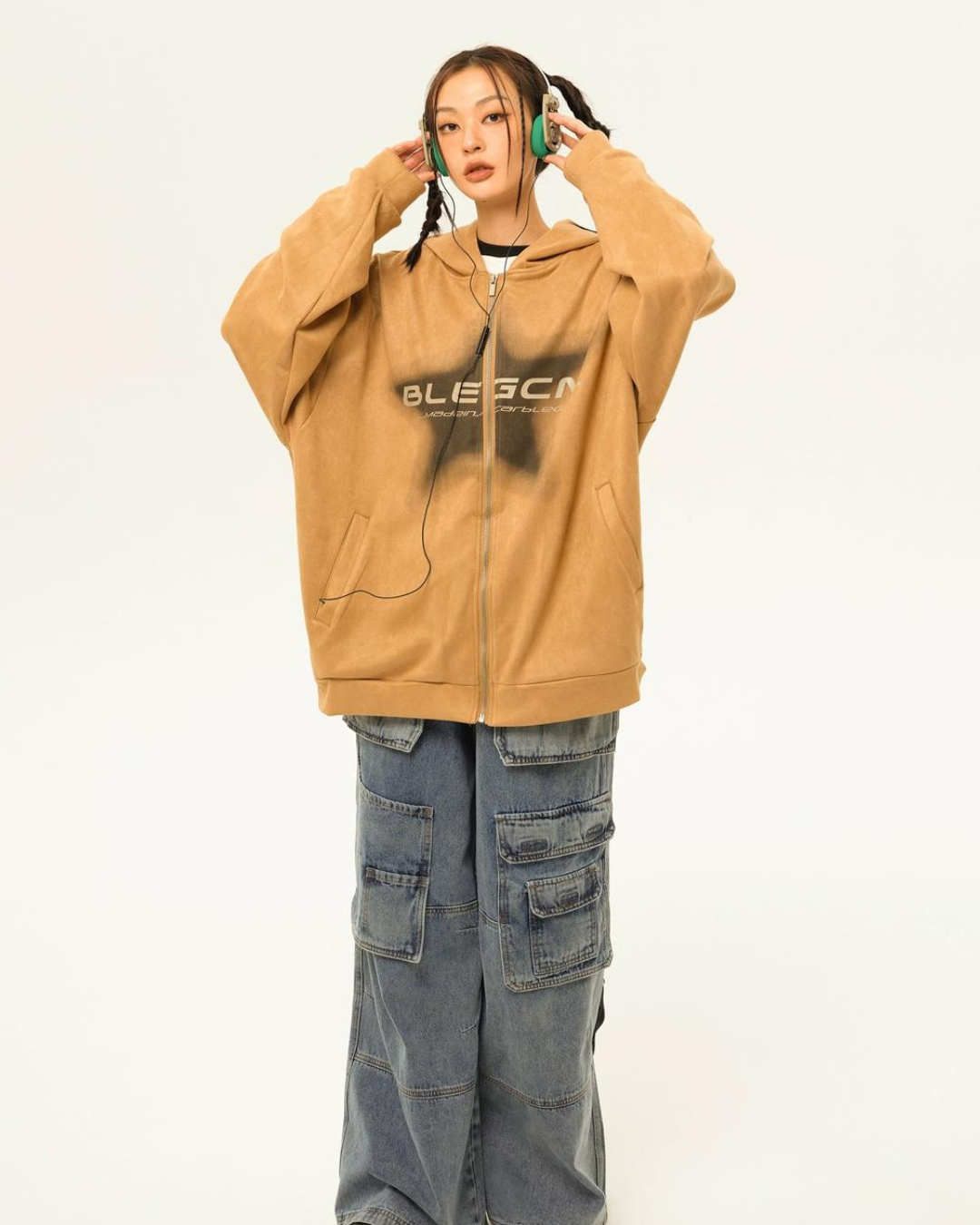 Street Loose Zip Hoodie EZK0010