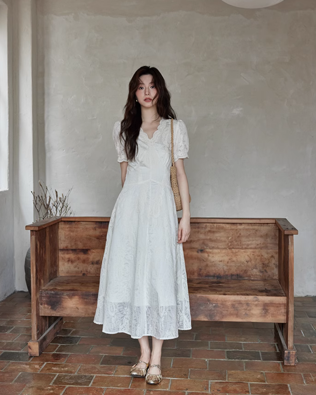 French Lace Long Dress SMS0009