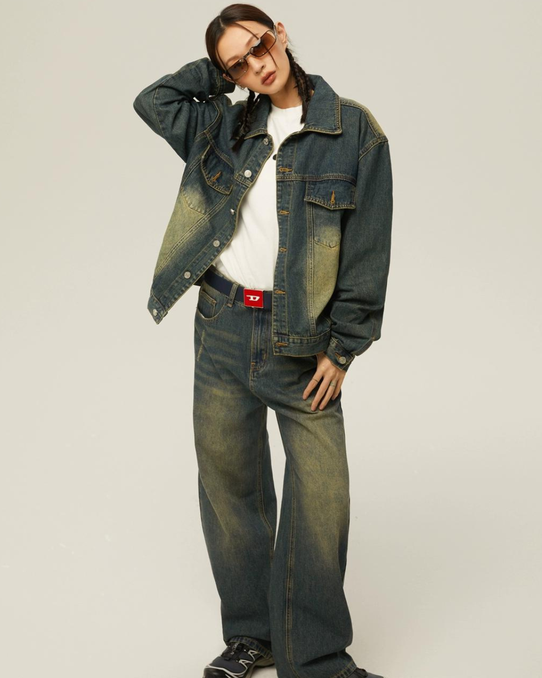 Vintage Denim Jacket & Denim Pants EZK0024