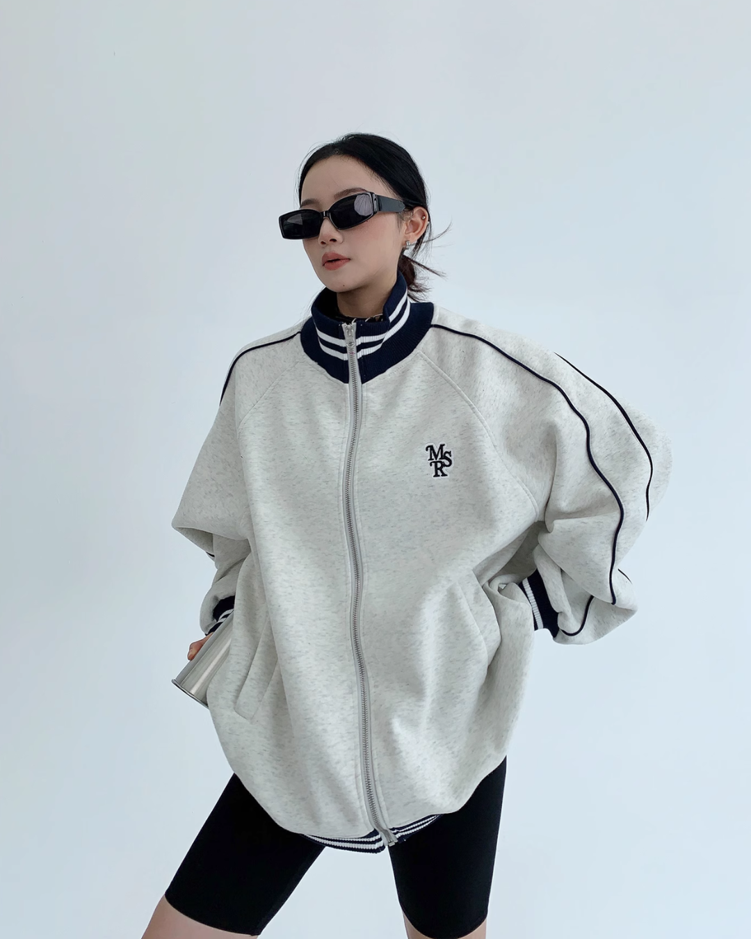 Color Blocked Line Track Jacket YLS0829