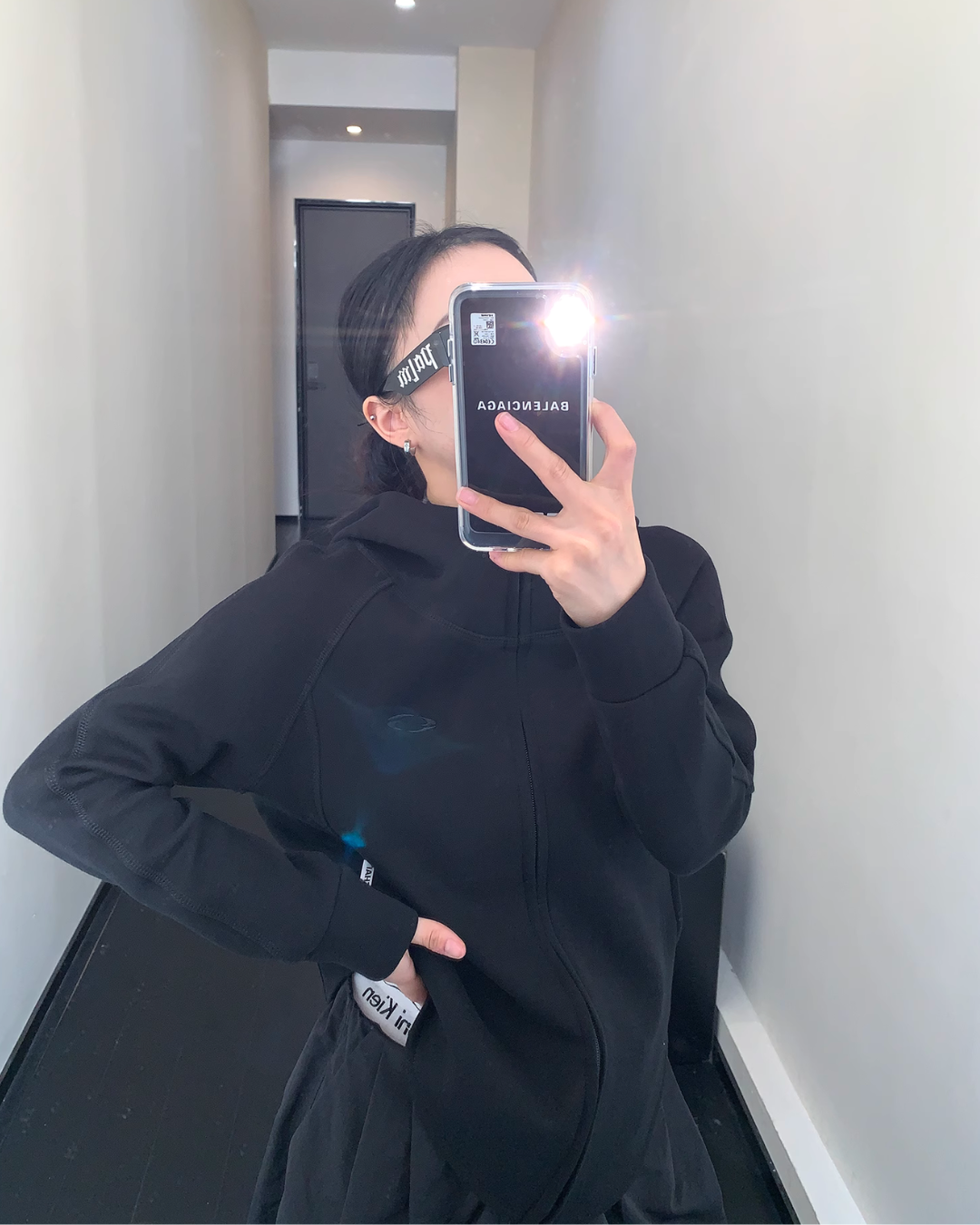 Stand Neck Slim Zip Hoodie YLS0479