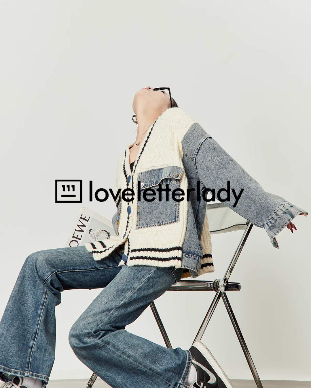 Vintage Stitched Denim Knit Jacket LLA0407