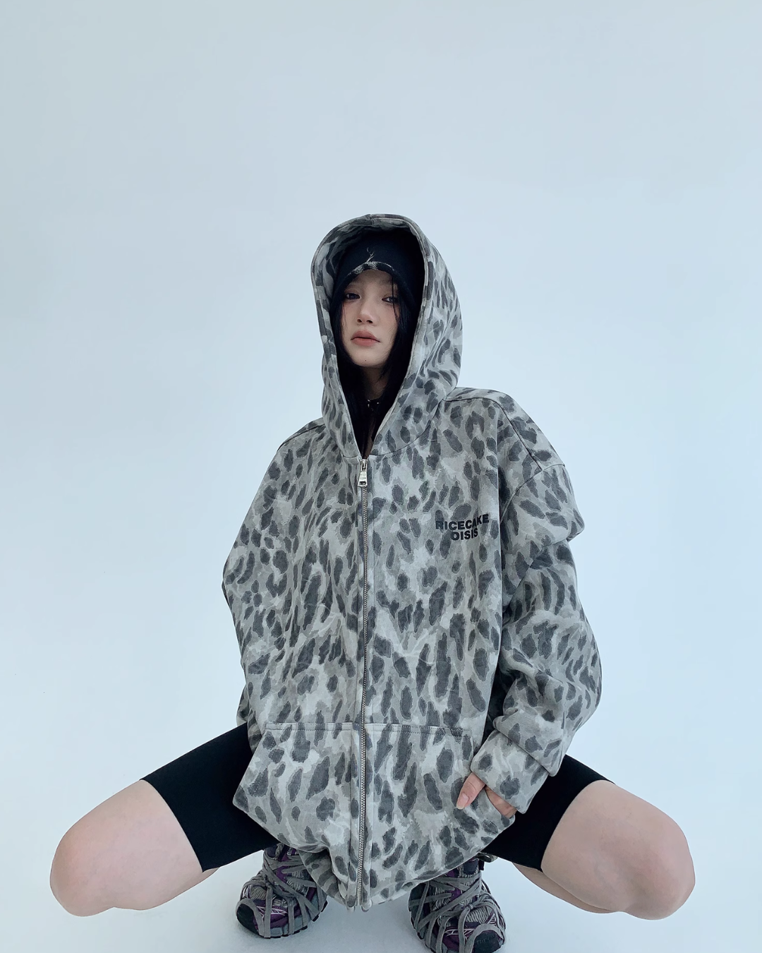 Leopard Print Hooded Jacket YLS0439