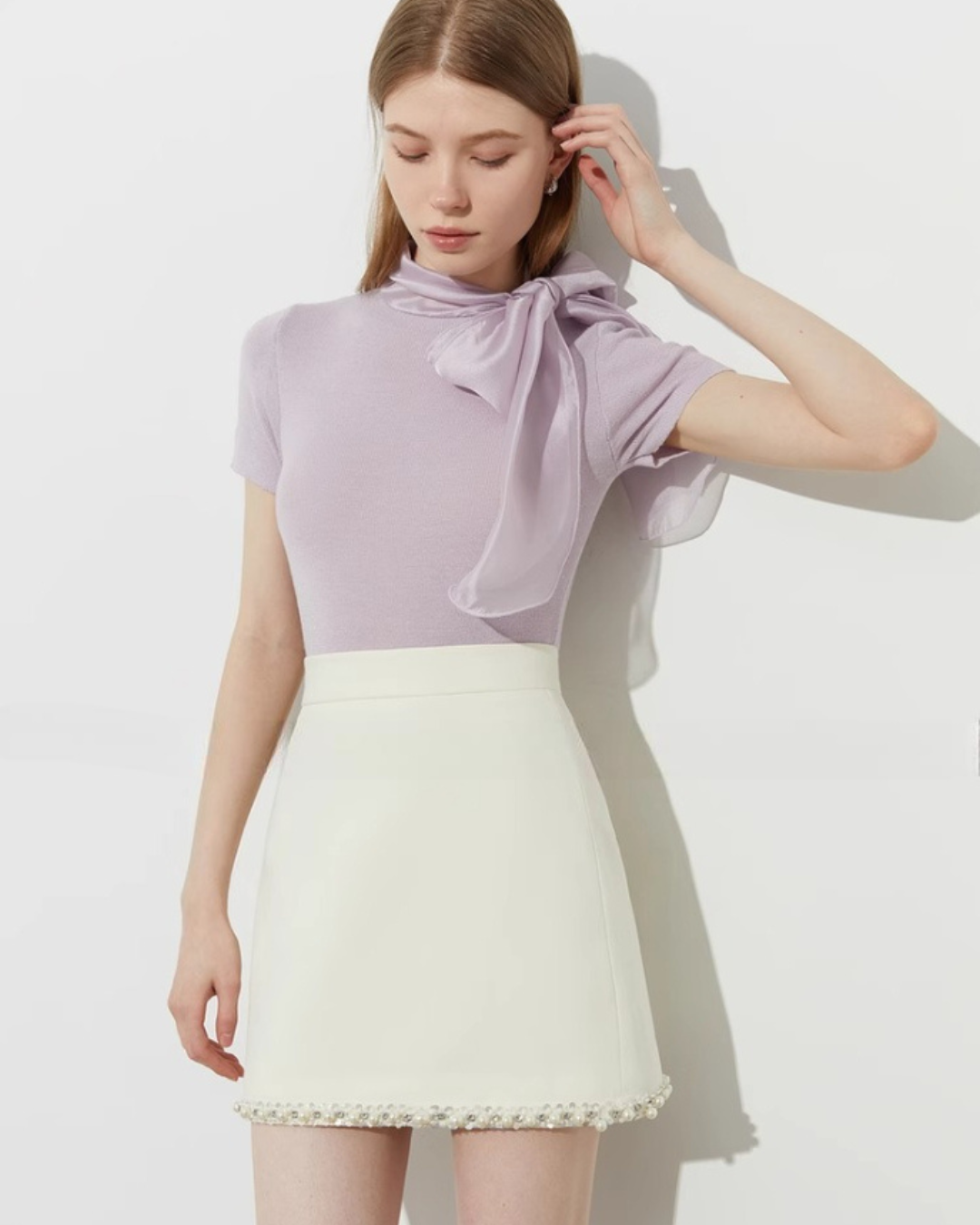 Ribbon Tie Tight Top DPY0026