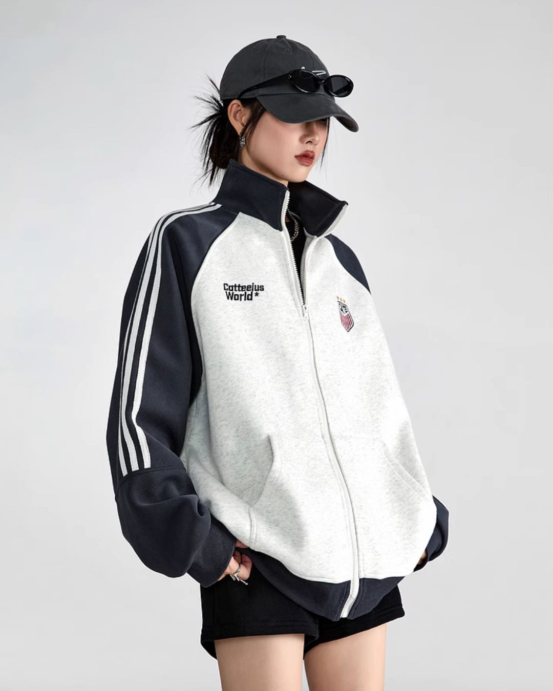 Color Blocked Side Line Track Jacket ICM0060