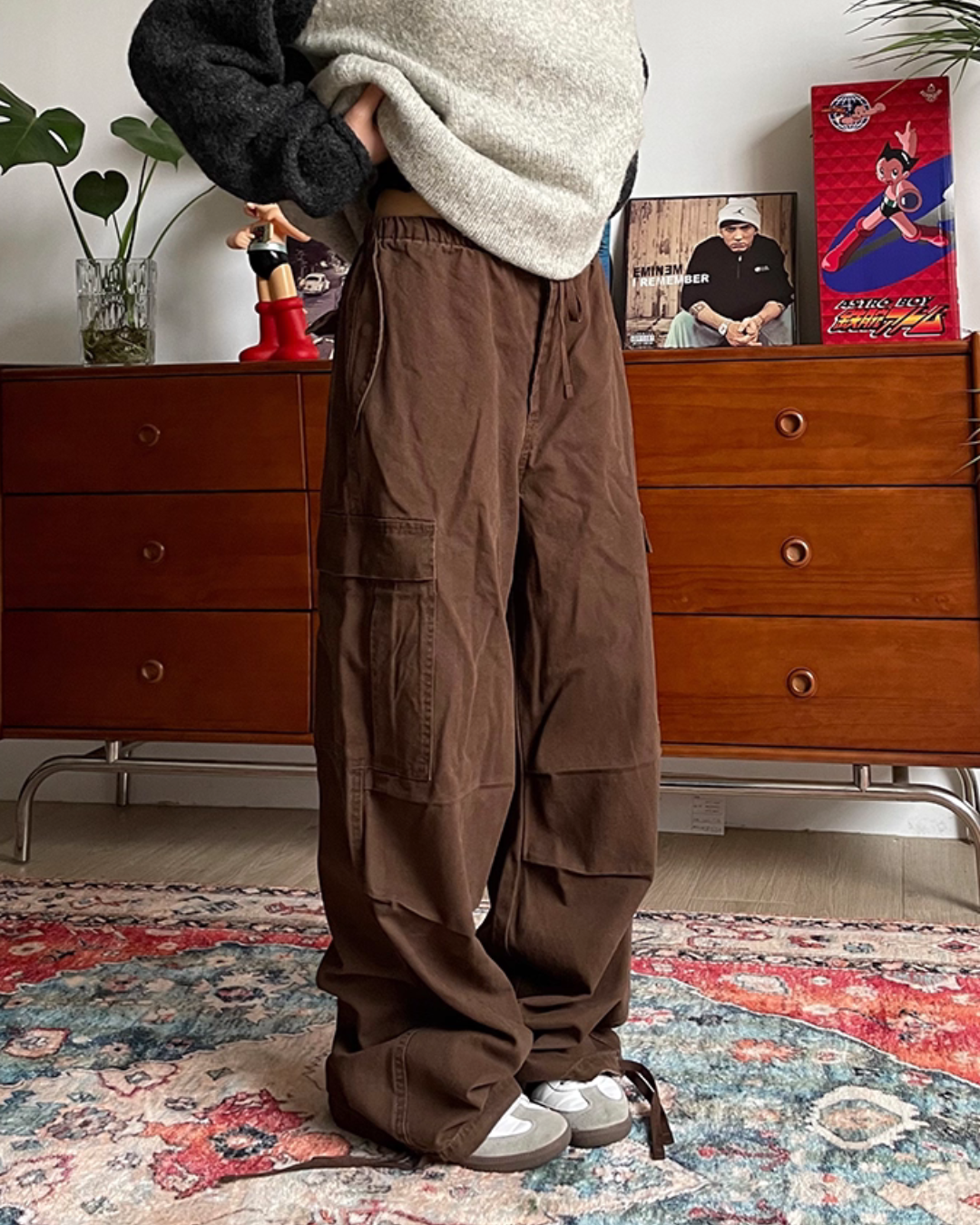 Multi Pocket Washed Work Pants CYE0039