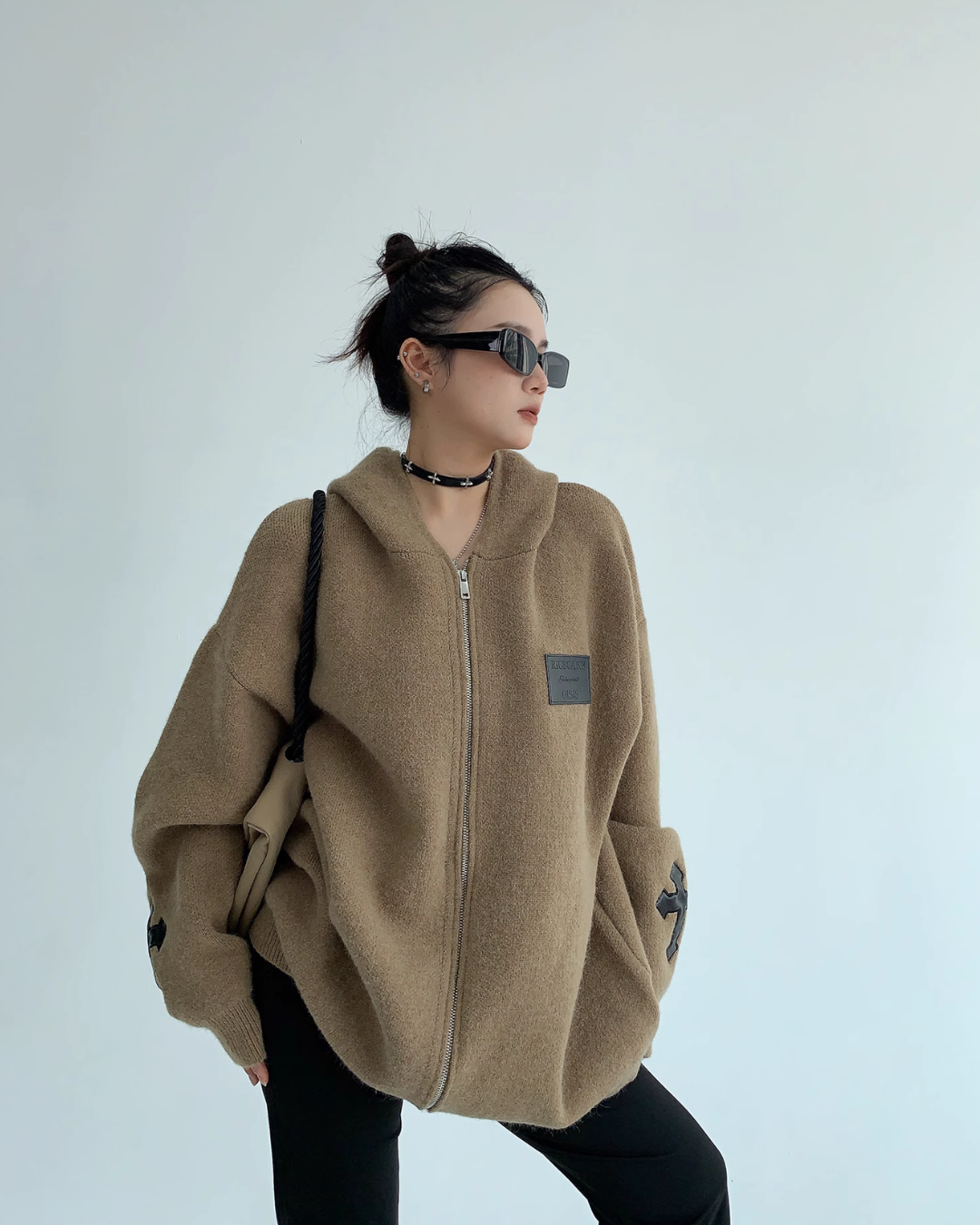 Loose Zip Knit Hoodie YLS0593