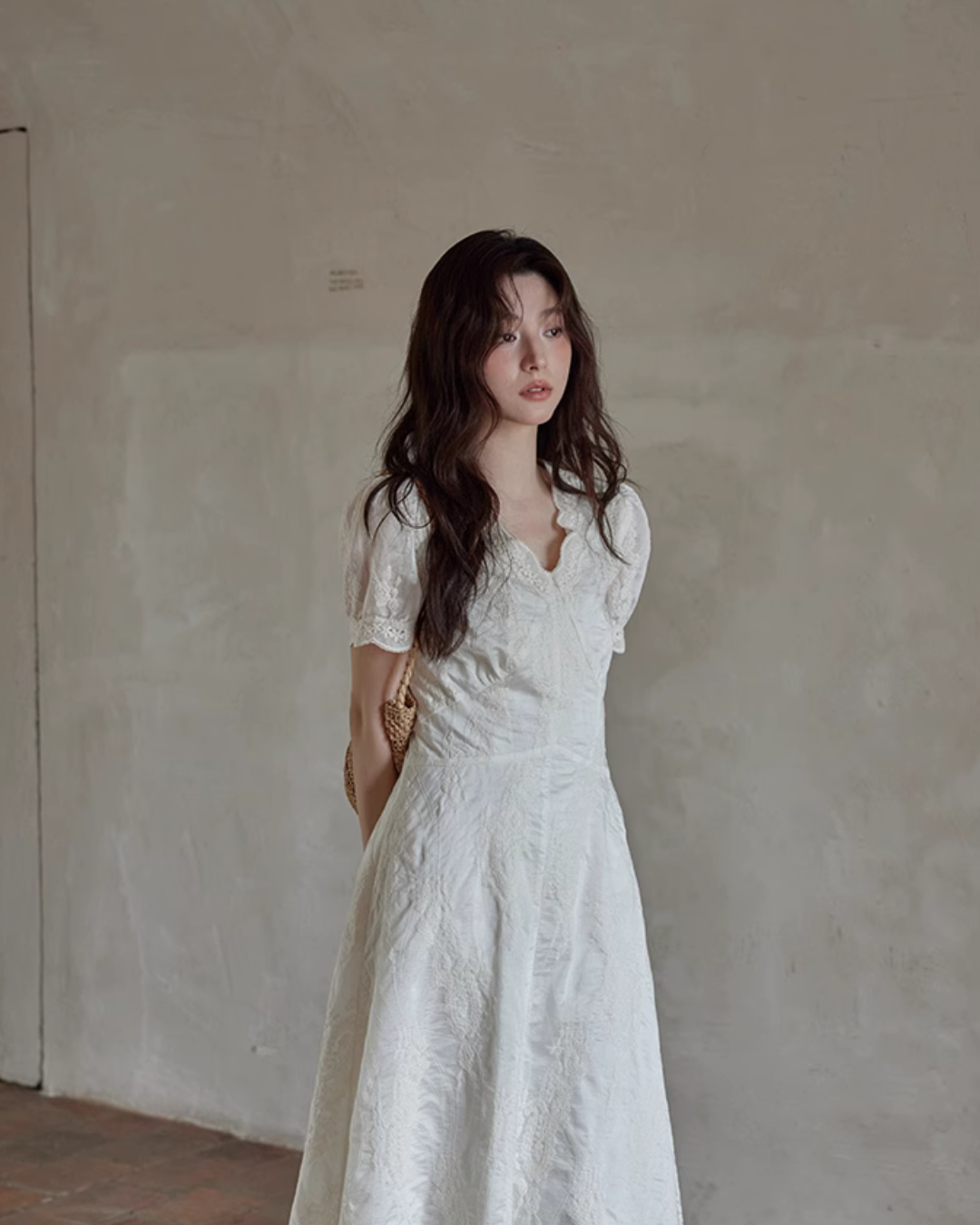 French Lace Flare Dress SMS0017