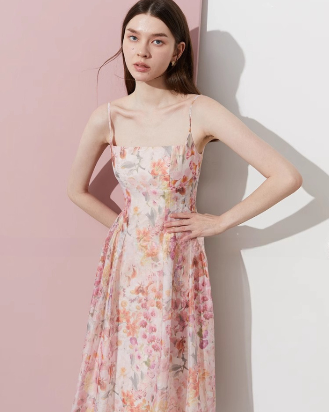 Flower Pattern Flare Dress DPY0058