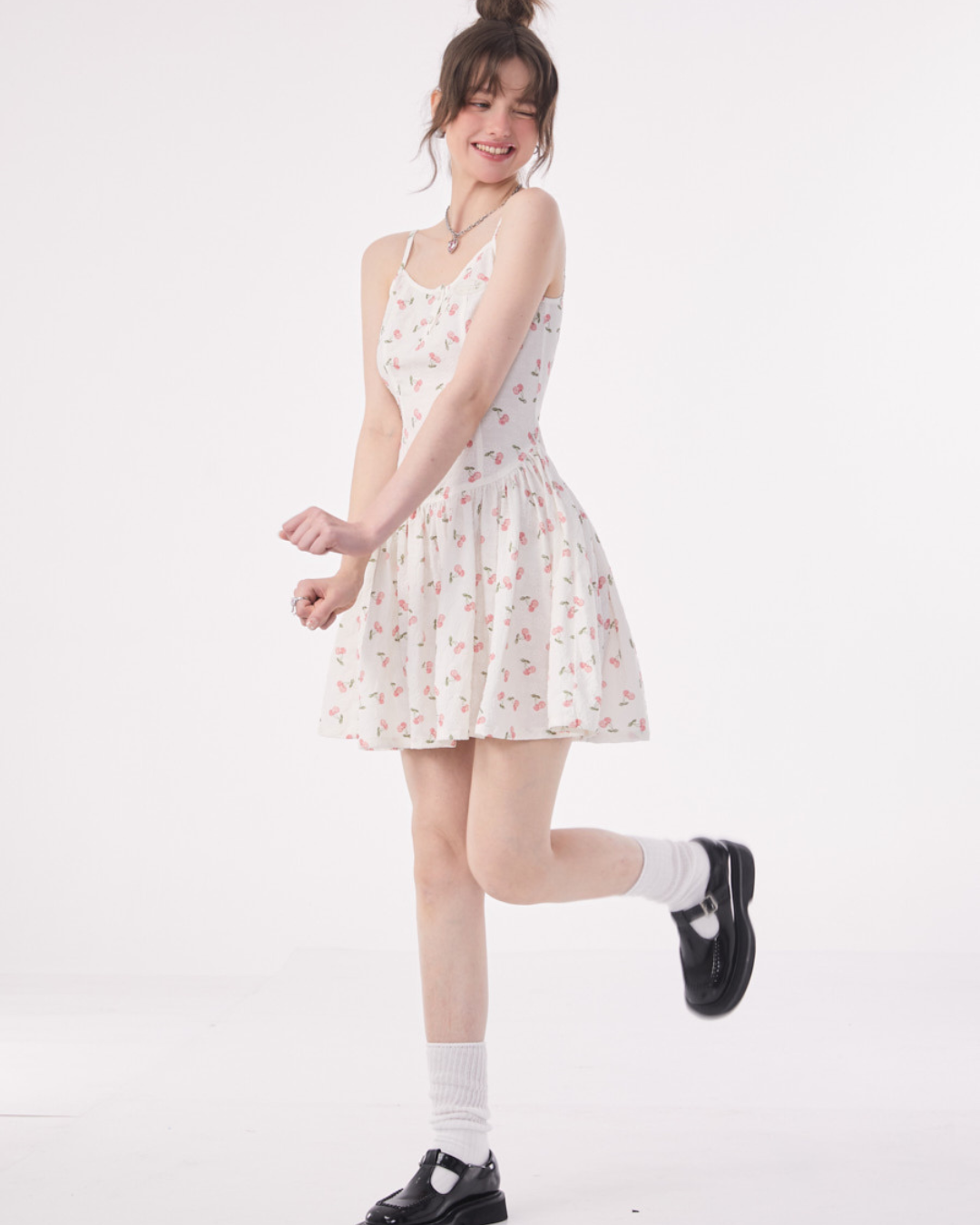 Cherry Flare Camisole Dress ZZF0173