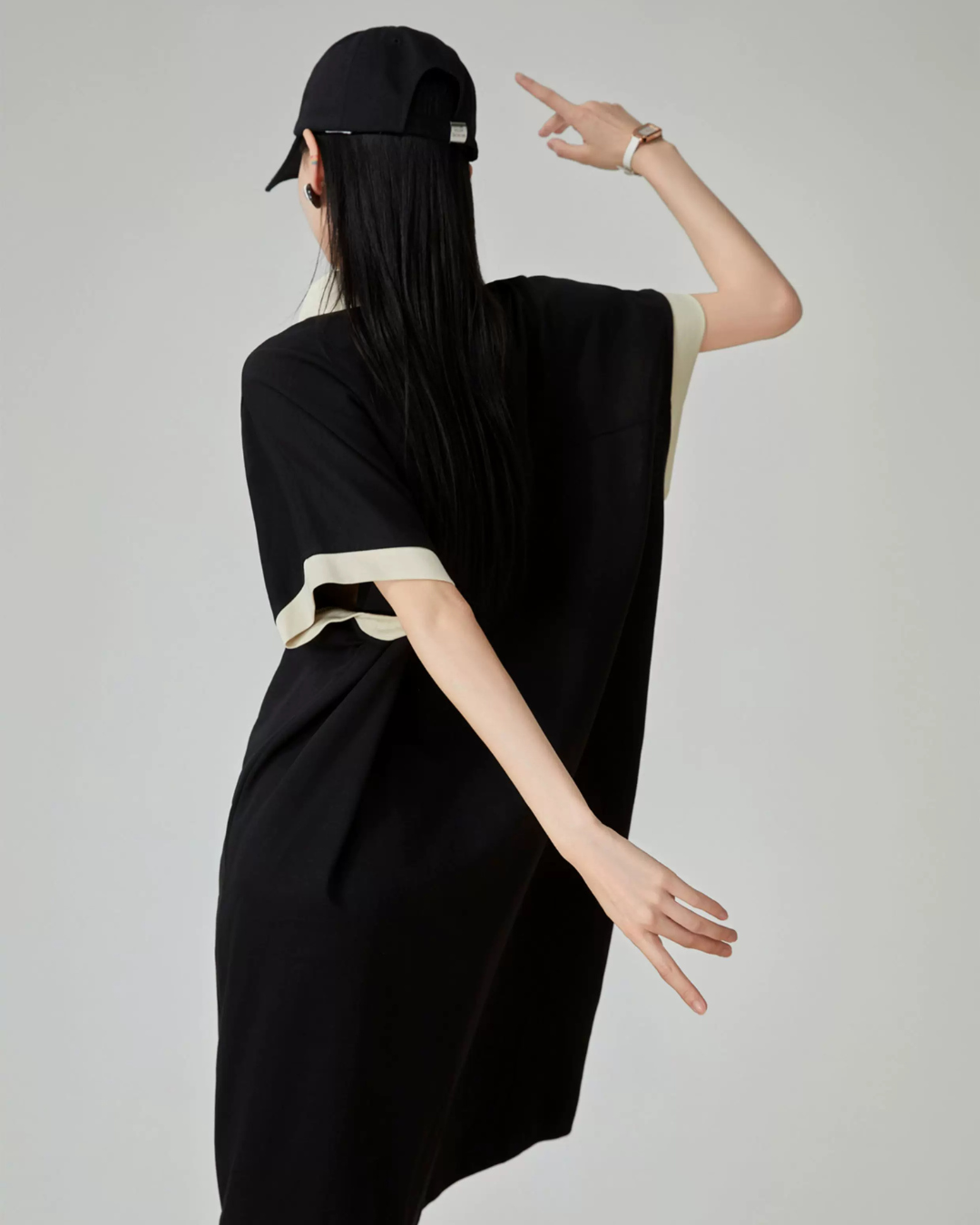 Bicolor Polo Mini Dress FER0122