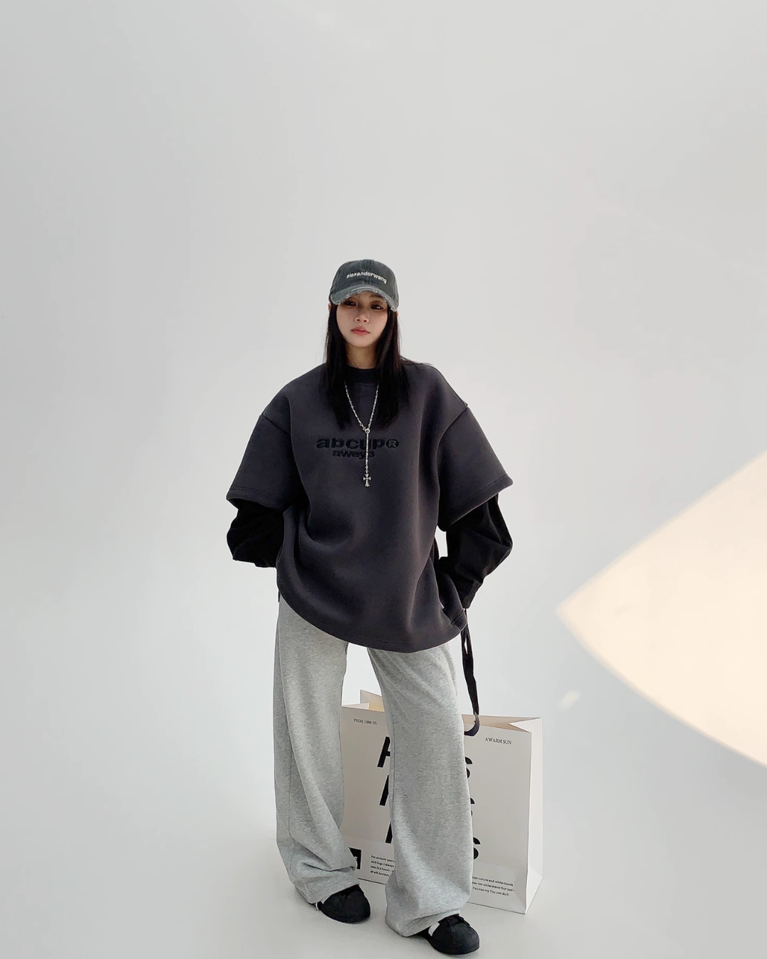Logo High Neck Sweat Tops YLS0834