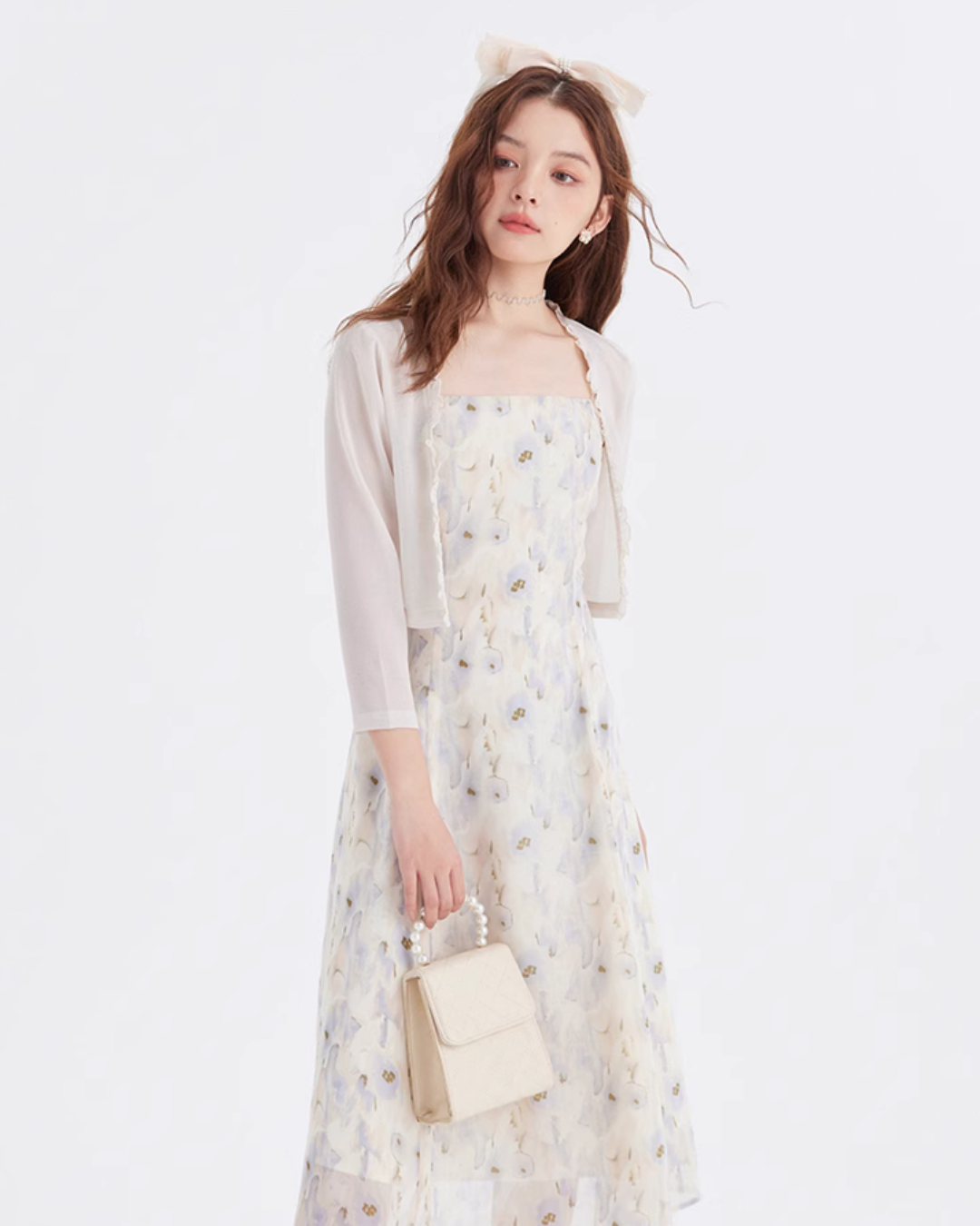 Sheer Floral Camisole Dress LSN0012