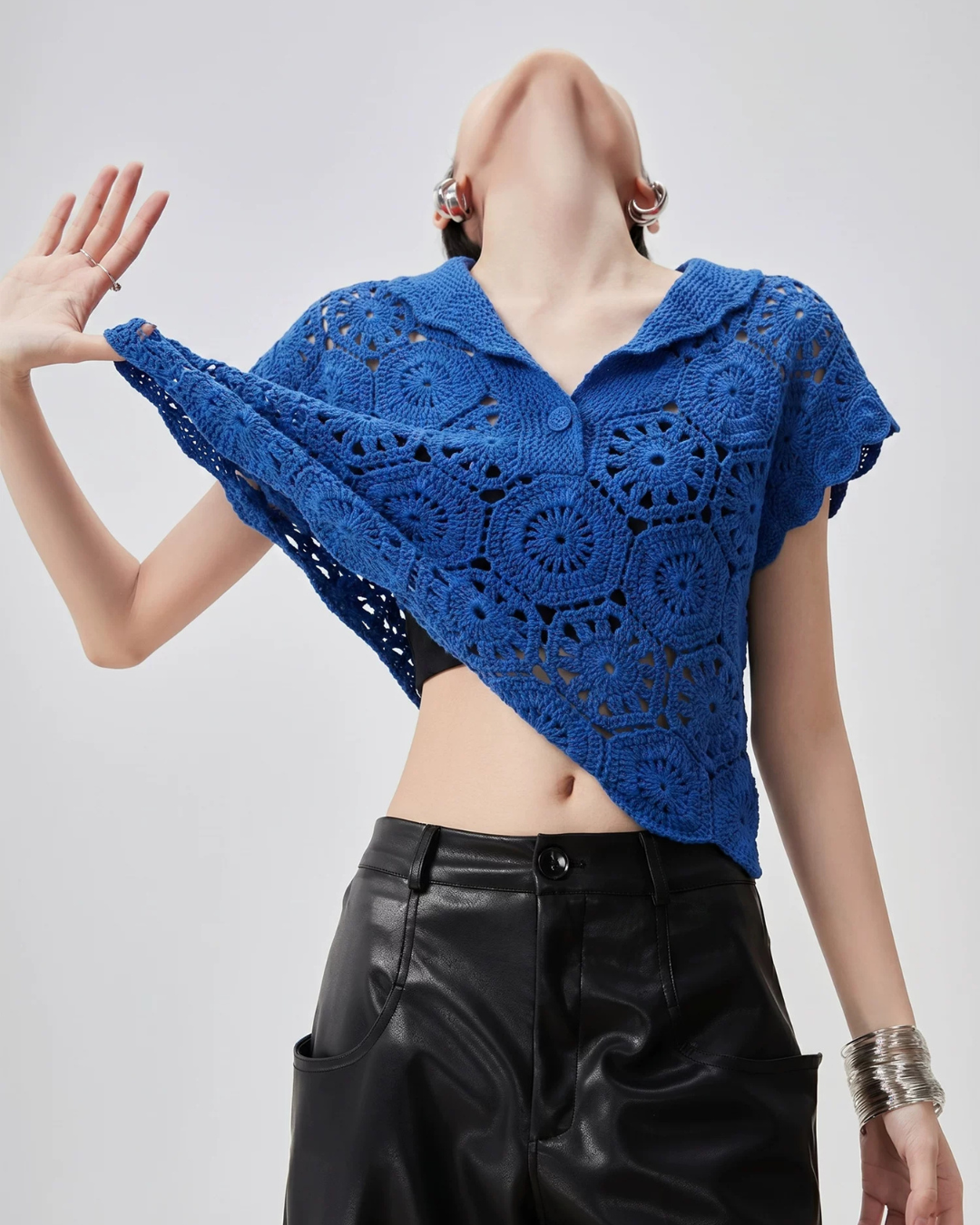 Crochet Knit Polo Summer Knit FER0263