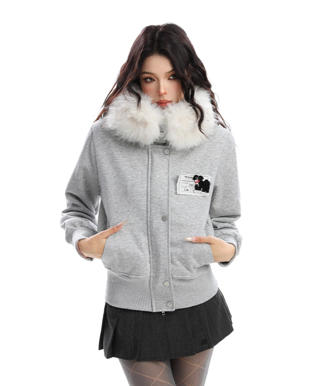 Fur Hood Camouflage Jacket BGS0016